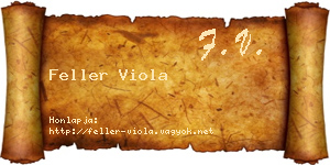 Feller Viola névjegykártya